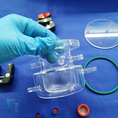 গুণ  Custom Manufacturing Clear Quartz Glass Reactor For Lab কারখানা