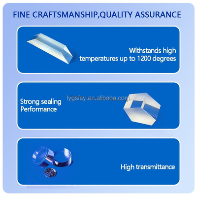 গুণ  Optical Quartz Prism Custom Cutting Welding Processing Service For Square Clear Quartz Plate কারখানা