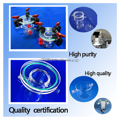 গুণ  High Precision Flanged Quartz Glass Reactor with Ozone Free Welding for 1100℃ Hydrogen Production কারখানা