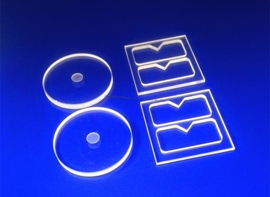গুণ  Polished Surface Fused Silica Glass , Silica Glass Plate Transparant glass milling visible light transmittance কারখানা