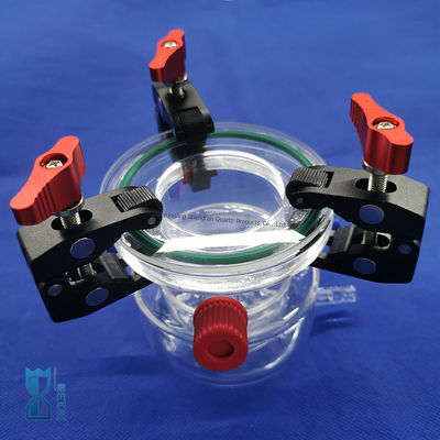 ল্যাব এর জন্য কাস্টম ম্যানুফ্যাকচারিং ক্লিয়ার কোয়ার্টজ গ্লাস রিঅ্যাক্টর