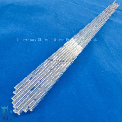 কারখানার তৈরি উচ্চ তাপমাত্রা প্রতিরোধী কোয়ার্টজ গ্লাস টিউব 99.99% SiO2 বিশুদ্ধতা এবং 1100 °C কাজের তাপমাত্রা
