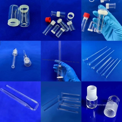 কাস্টম 50ml থেকে 5000ml কোয়ার্টজ গ্লাস রিয়্যাক্টর ভ্যাকুয়াম কোয়ার্টজ ফটোকেমিক্যাল রিয়্যাক্টর