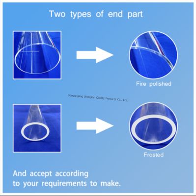 উচ্চ তাপমাত্রা অ্যাপ্লিকেশনের জন্য উচ্চ কঠোরতা Mose 6.5 ফিউজড সিলিকা কোয়ার্টজ টিউব