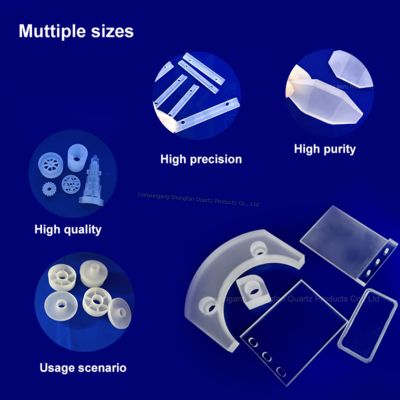 ফ্যাক্টরি তৈরি উচ্চ তাপমাত্রা প্রতিরোধী ক্ষয় প্রতিরোধী স্বচ্ছ অস্বচ্ছ কোয়ার্টজ গ্লাস বিশেষ আকারের অংশ নমুনা সমর্থনের জন্য