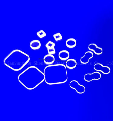 লেজার কাটিং ছোট আকারের অতিবেগুনি স্বচ্ছ ফিউজড কোয়ার্টজ গ্লাস শীট চেম্বার উইন্ডোর জন্য