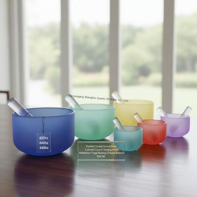 7 চক্র ভারসাম্য কোয়ার্টজ গানের বাটি 12 টি সংগীত নোট এবং উচ্চ তাপমাত্রা প্রতিরোধের সাথে ধ্যানের জন্য