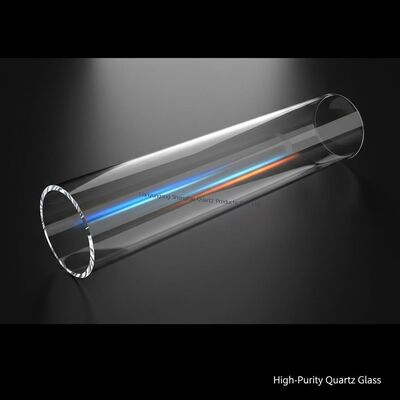 কাস্টম বড় ব্যাসার্ধ উচ্চ তাপমাত্রা প্রতিরোধী জারা প্রতিরোধী কোয়ার্টজ গ্লাস চুল্লি টিউব