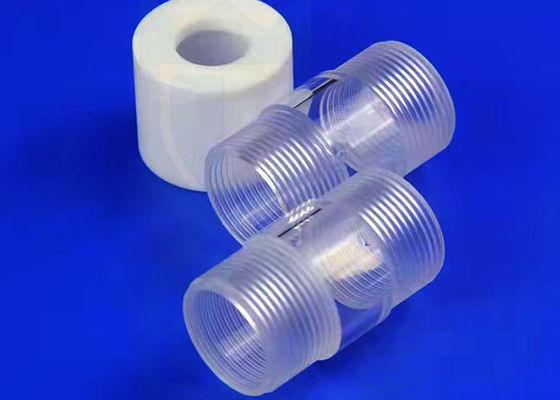 Ptfe স্ক্রু idাকনা মহিলা স্ক্রু থ্রেড সঙ্গে অগ্নি পালিশ তাপ পরিষ্কার 2.2g/Cm3 কোয়ার্টজ টিউব