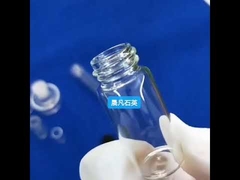 ক্ষয়রোধী কোয়ার্টজ গ্লাস বোতল স্ক্রু ক্যাপ সহ স্বচ্ছ