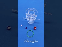 কাস্টম ডাবল-লেয়ার ফটোকাটালিটিক রিঅ্যাক্টর  স্বচ্ছ কোয়ার্টজ গ্লাস যন্ত্র পি