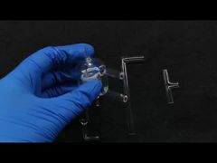 ফিউজড সিলিকন বিজ্ঞান ল্যাব গ্লাসওয়্যার কোয়ার্টজ গ্রাহাম কন্ডেন্সার ৯৯.৯% SiO2 উপাদান বিরোধী ক্ষয়