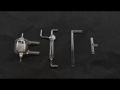 ফিউজড সিলিকন বিজ্ঞান ল্যাব গ্লাসওয়্যার কোয়ার্টজ গ্রাহাম কন্ডেন্সার ৯৯.৯% SiO2 উপাদান বিরোধী ক্ষয়